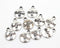 Believe Charms, 12mm x 12mm, Antique Silver, Sold As 10 Pieces.